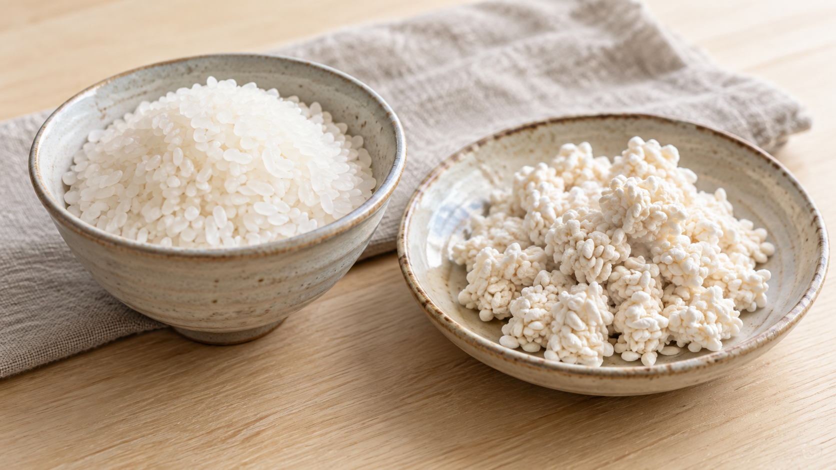 米と米麹を表した原料の参考イメージ(AI生成)