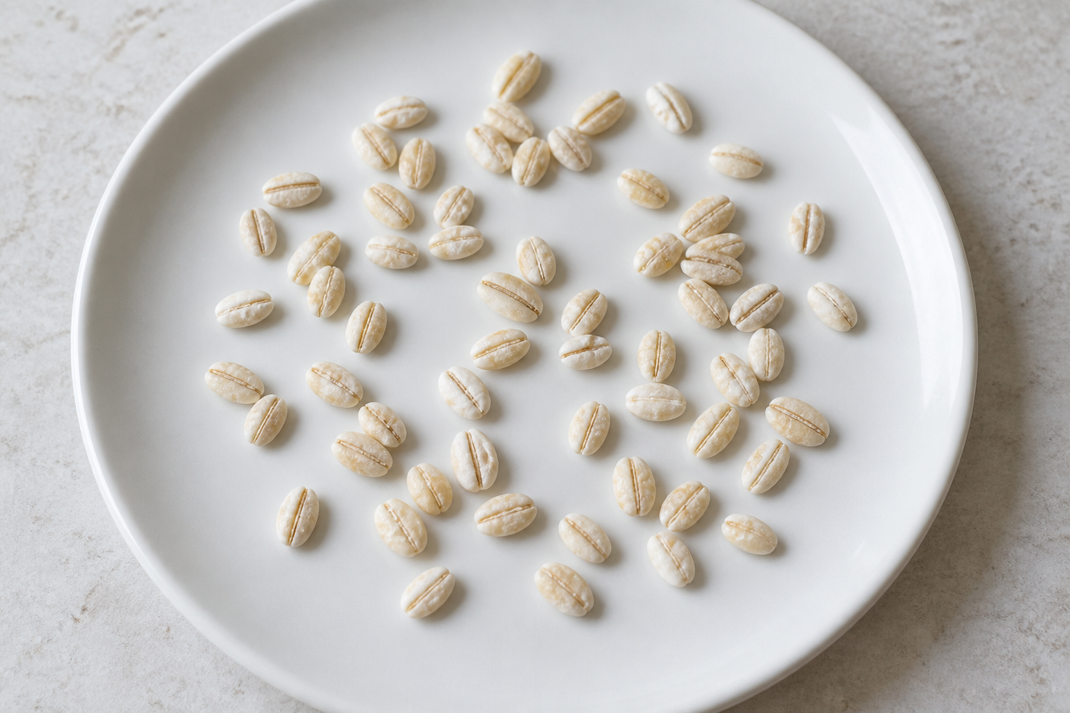 麦麹を使うひよこ豆味噌の原料、大麦の一般的な参考図(AI生成)
